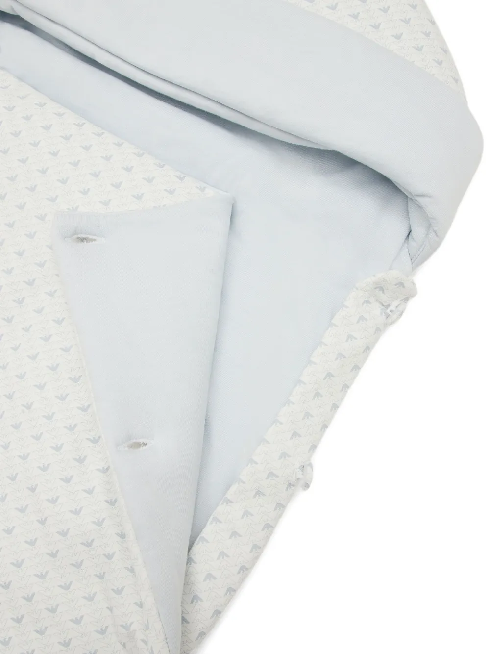 Emporio Armani Logo-pattern Cotton Sleep Bag In White