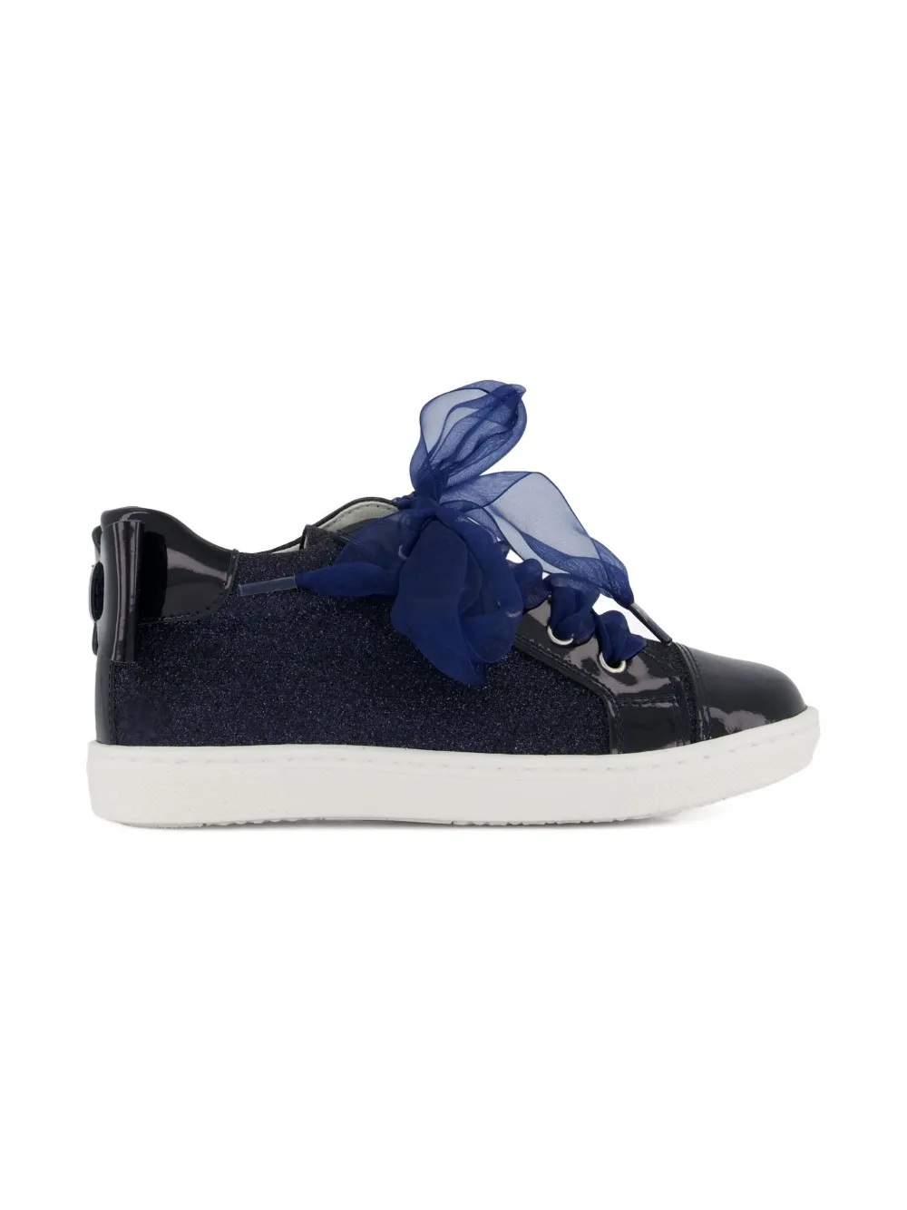 Andanines Glitter Bow-detail Sneakers In Blue