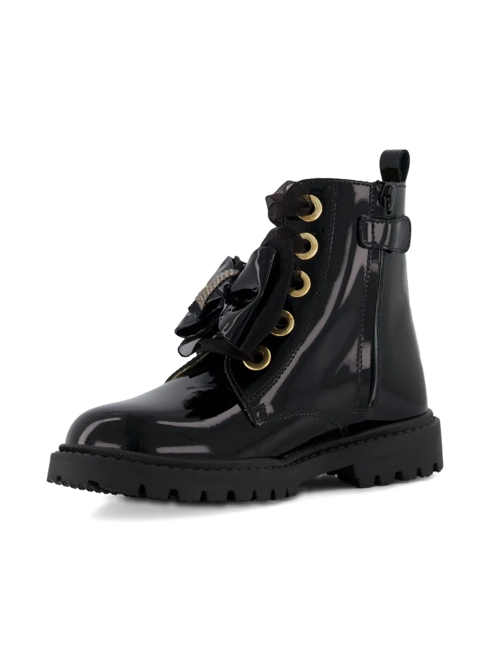 ANDANINES patent-finish leather boots | Black | Image 1
