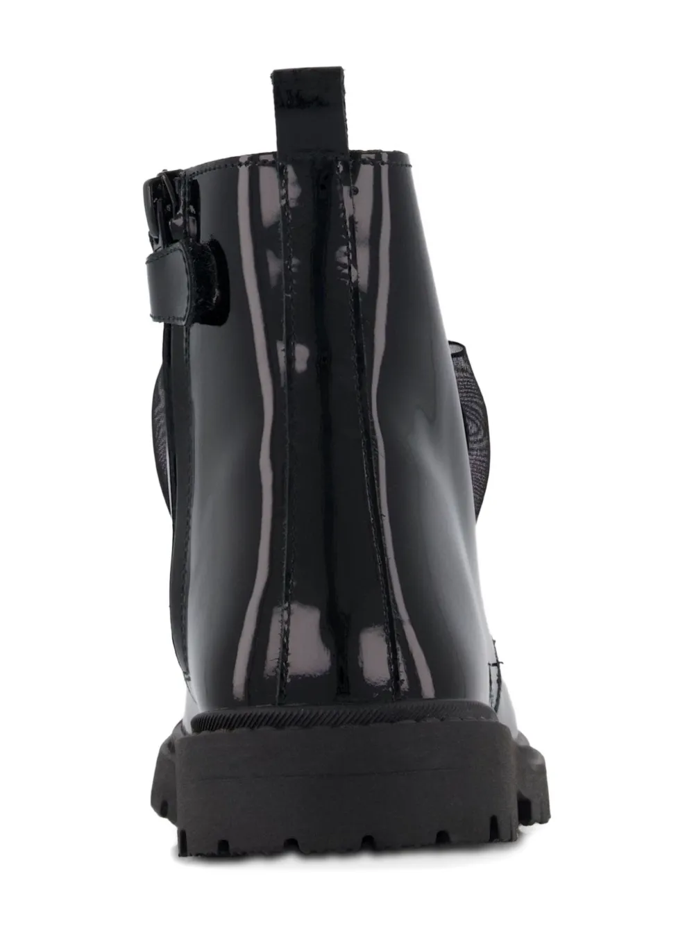 Andanines Patent-finish Leather Boots In Black