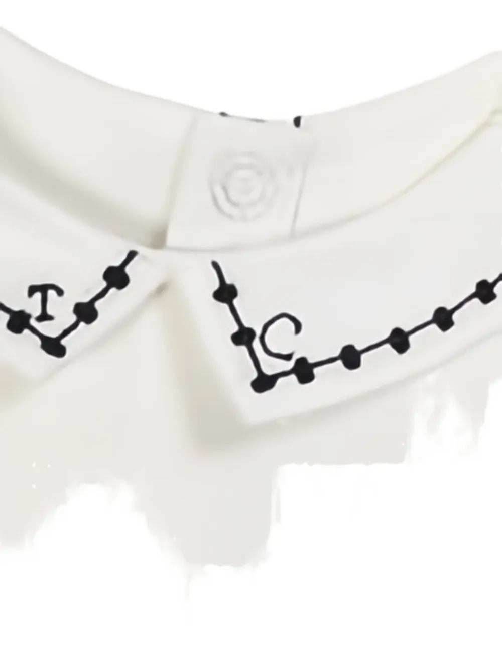 Tartine Et Chocolat Embroidered-collar Body In White
