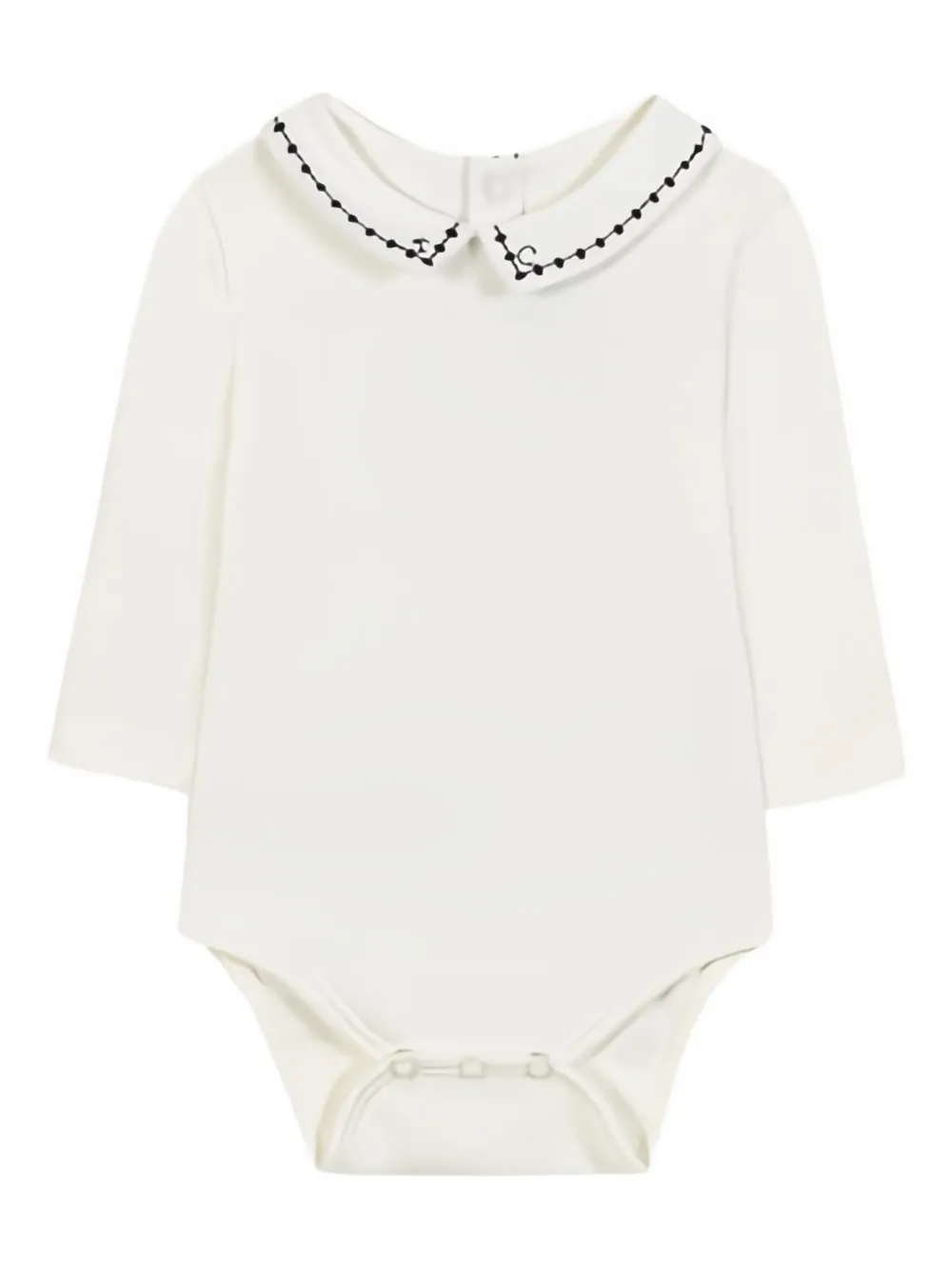 Tartine Et Chocolat Embroidered-collar Body In White