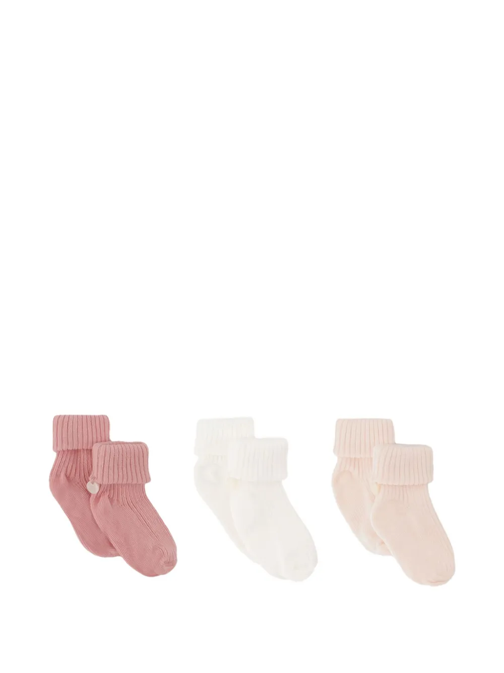 Tartine Et Chocolat Ribbed-cuff Socks (pack Of Three) In Pink