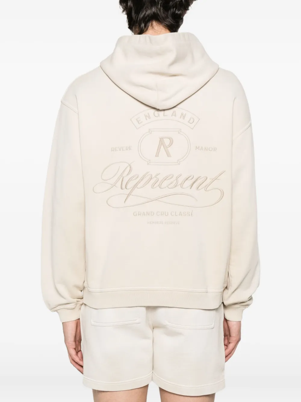 Represent Grand Vintage hoodie met geborduurd logo Beige