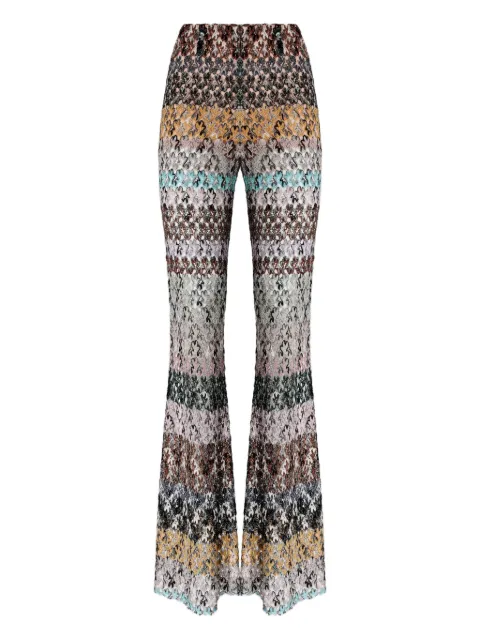 Missoni striped flared trousers