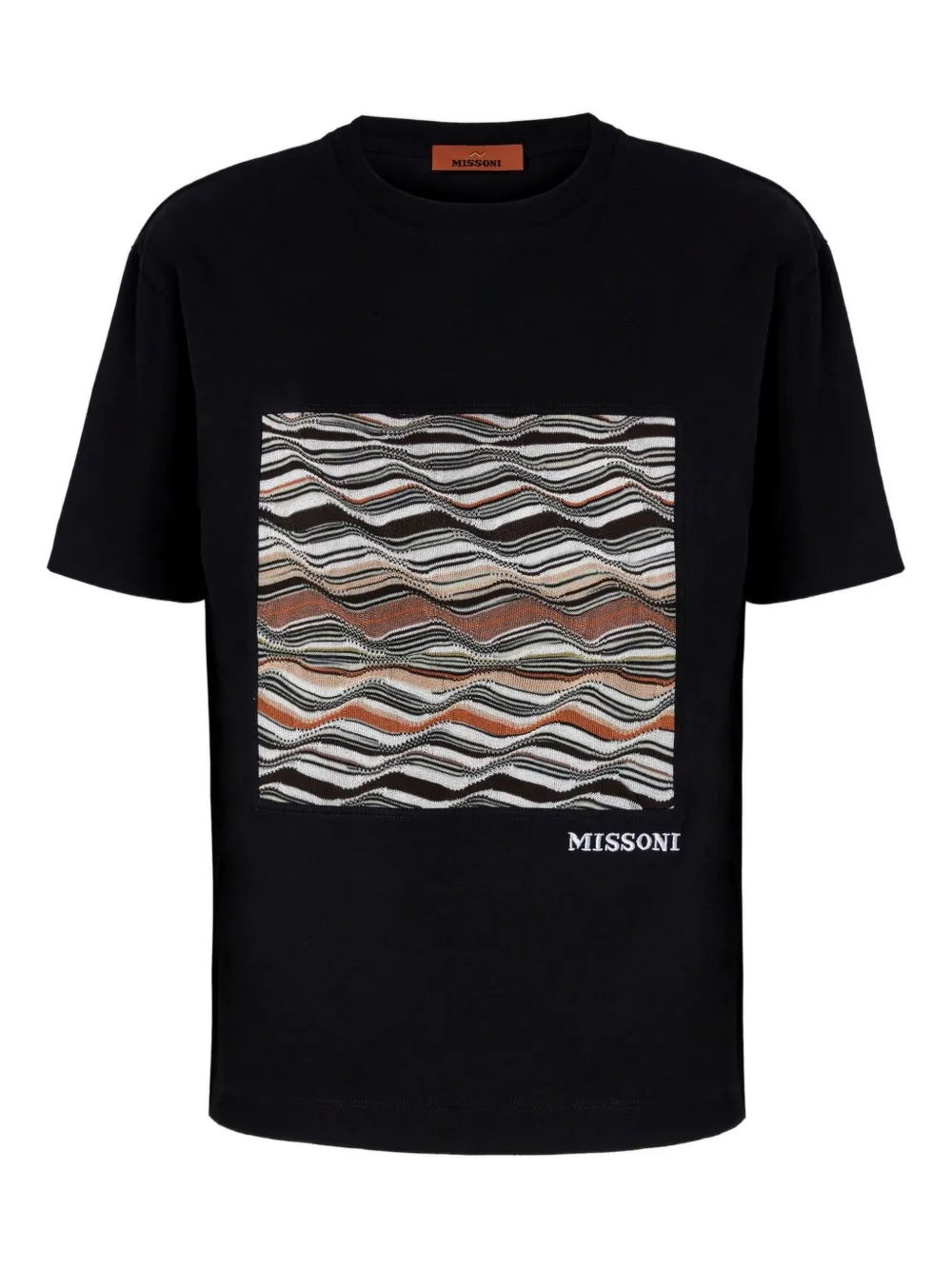 Missoni Wave-pattern T-shirt In Black