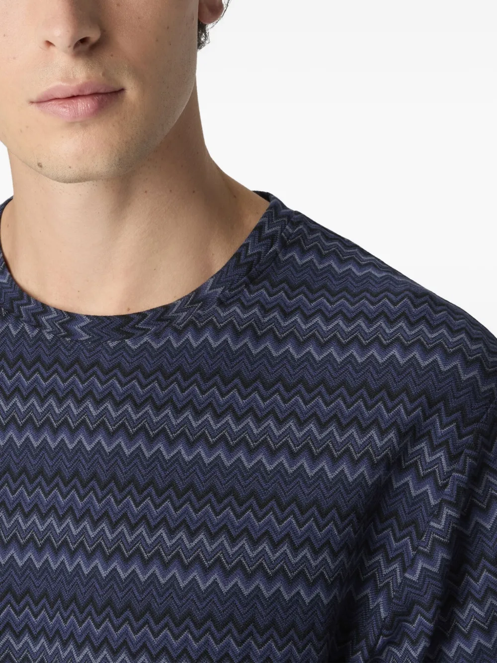Missoni chevron-pattern T-shirt Blauw