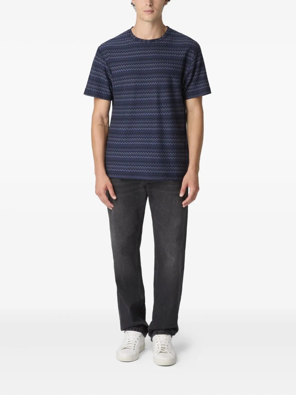 Missoni chevron-pattern T-shirt Blauw
