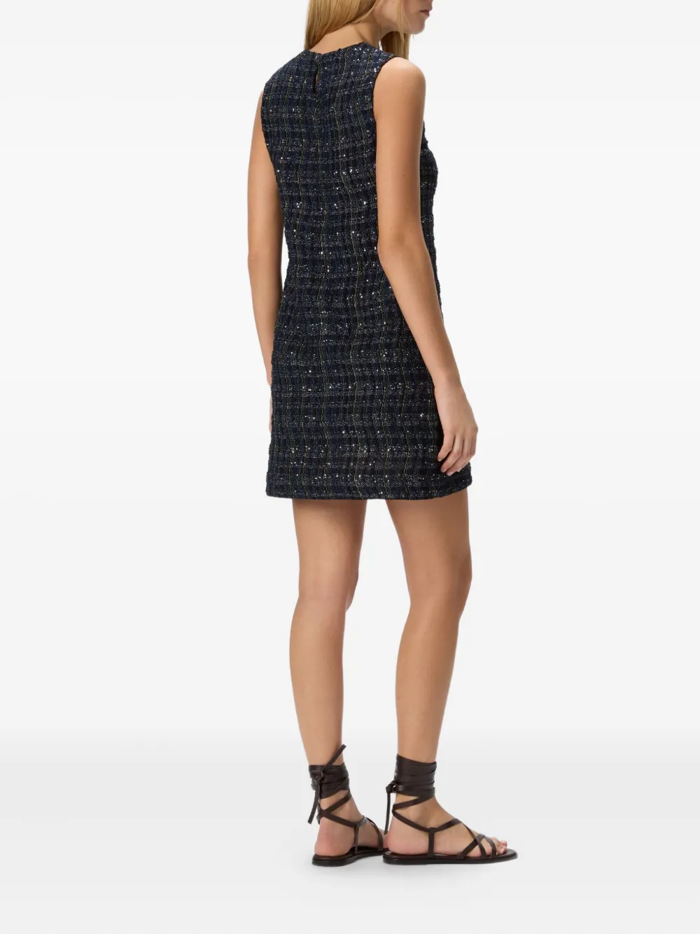 Missoni Embellished Tweed Mini Dress In Black