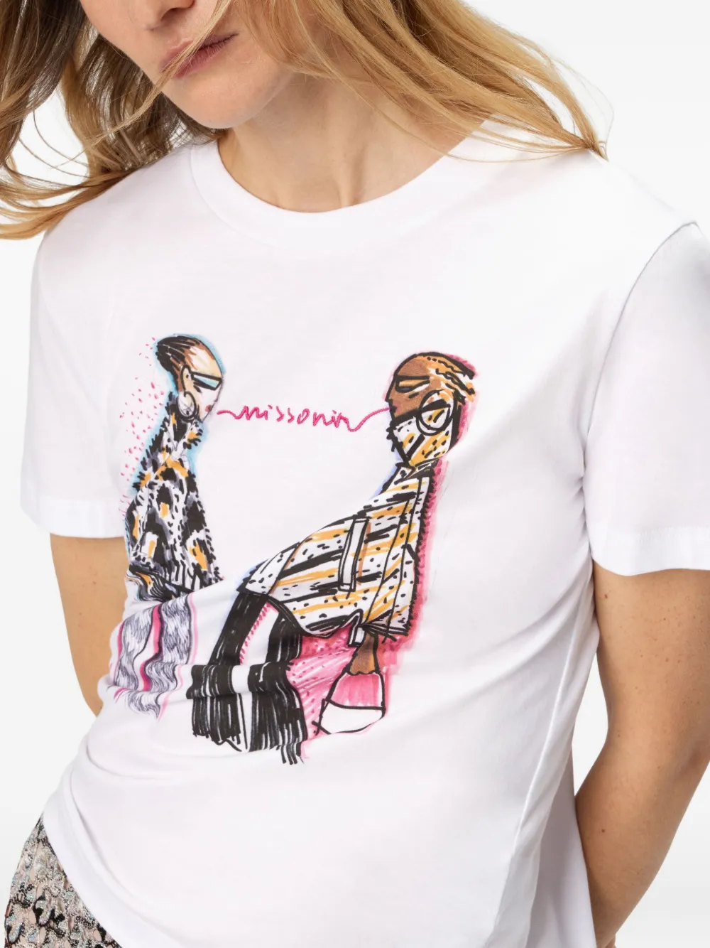 Missoni graphic-print T-shirt Wit