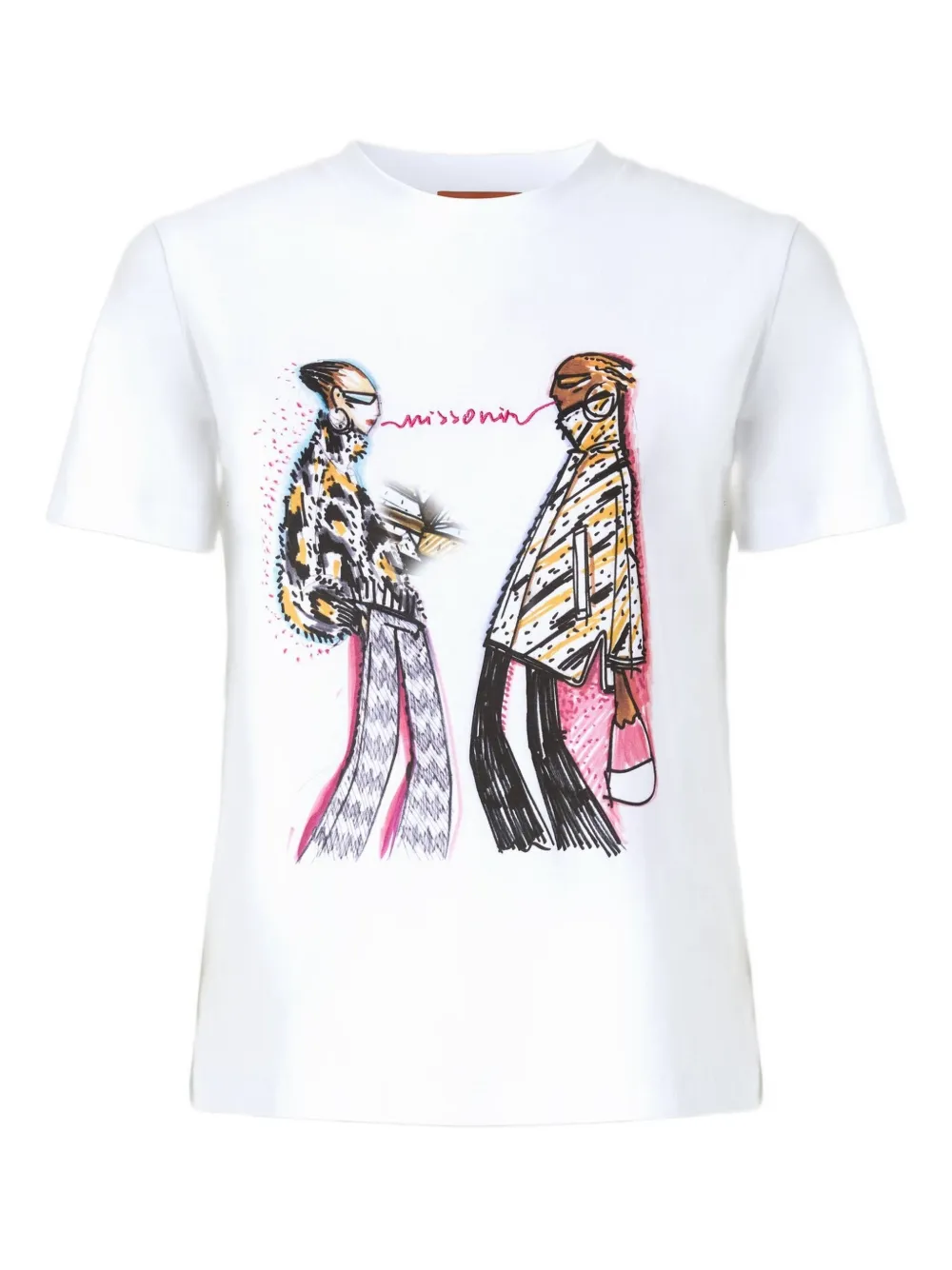 Missoni graphic-print T-shirt Wit
