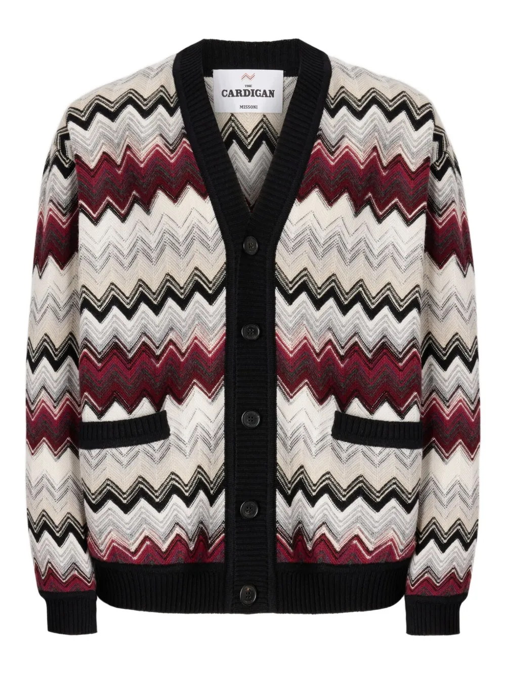 Missoni chevron-pattern button cardigan Wit