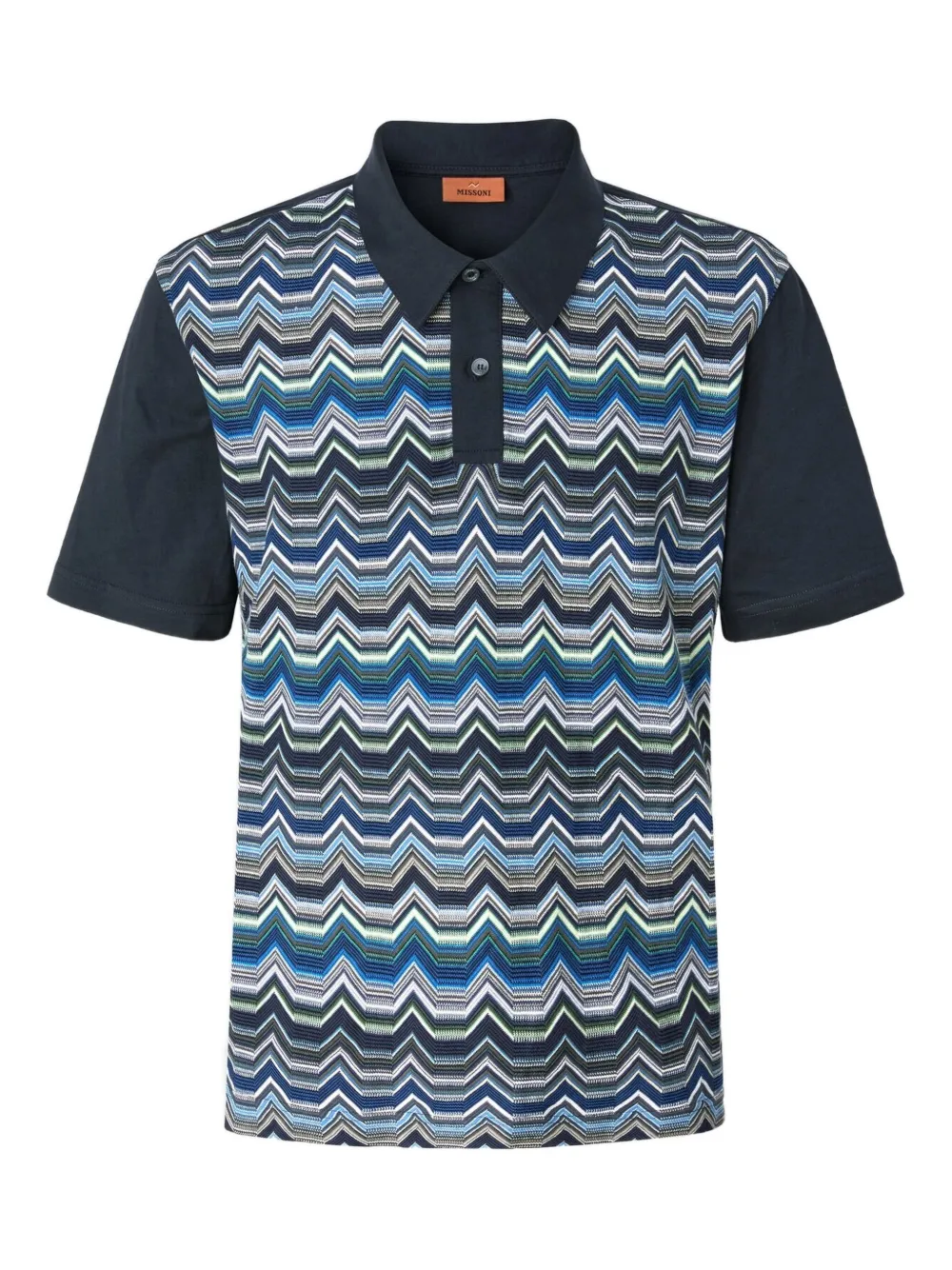 Missoni chevron-pattern polo shirt Blauw