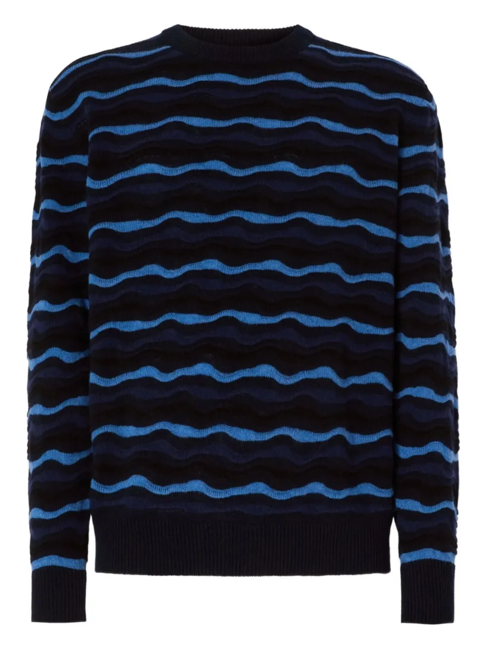 Missoni wave-pattern crew-neck sweater | Blue | Image 1
