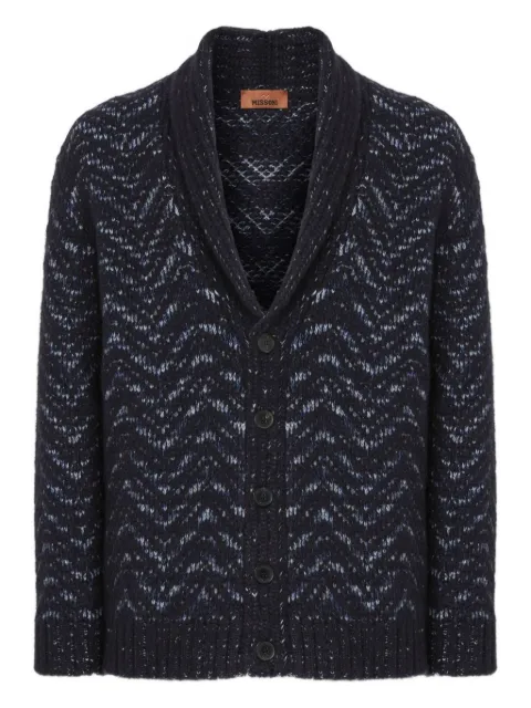 Missoni wave-pattern shawl-collar cardigan