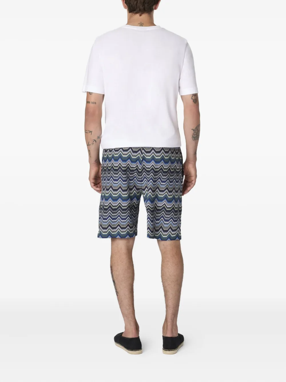 Missoni chevron-pattern deck shorts Blauw