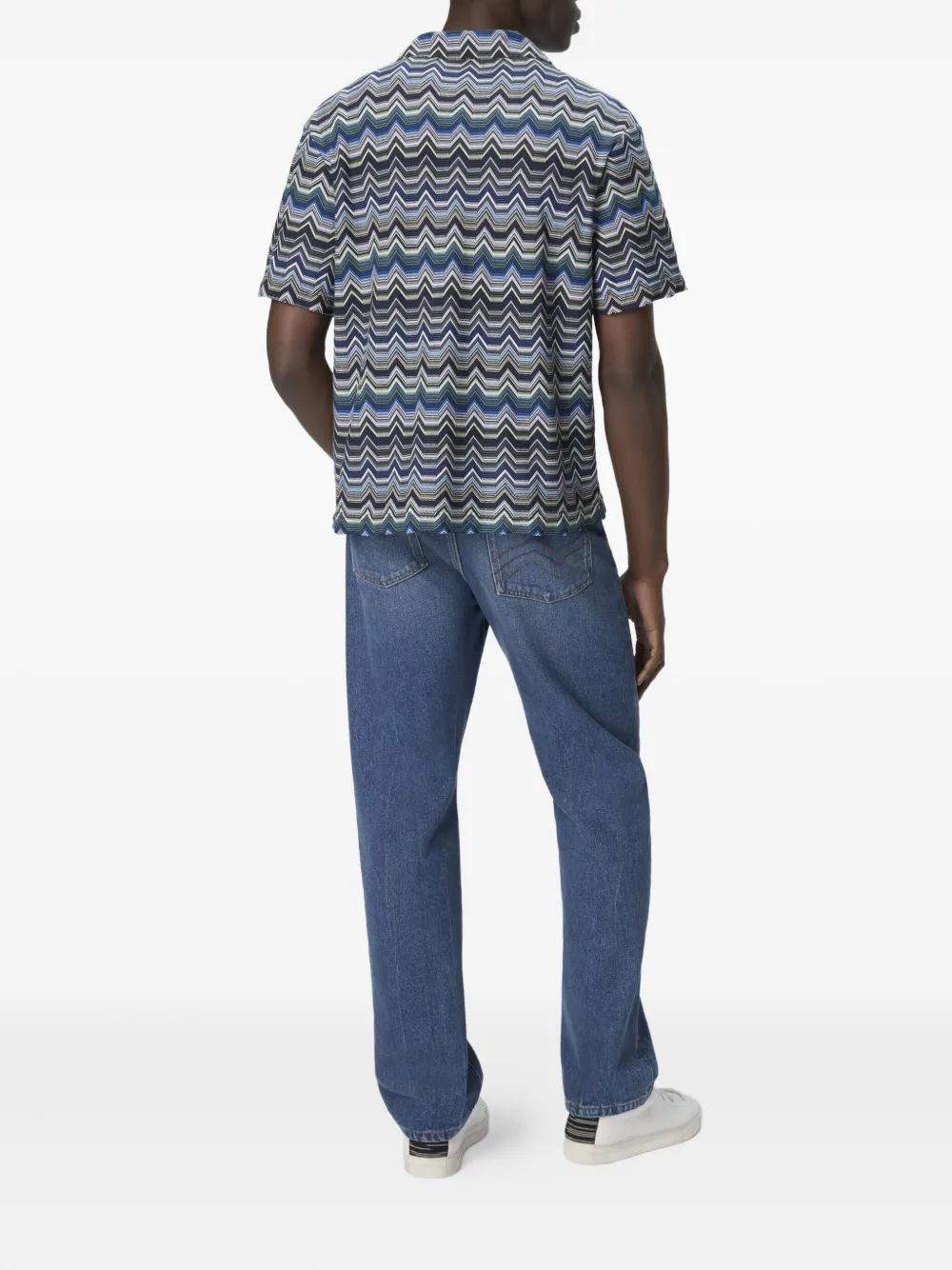 Missoni Overhemd met zigzag patroon Blauw