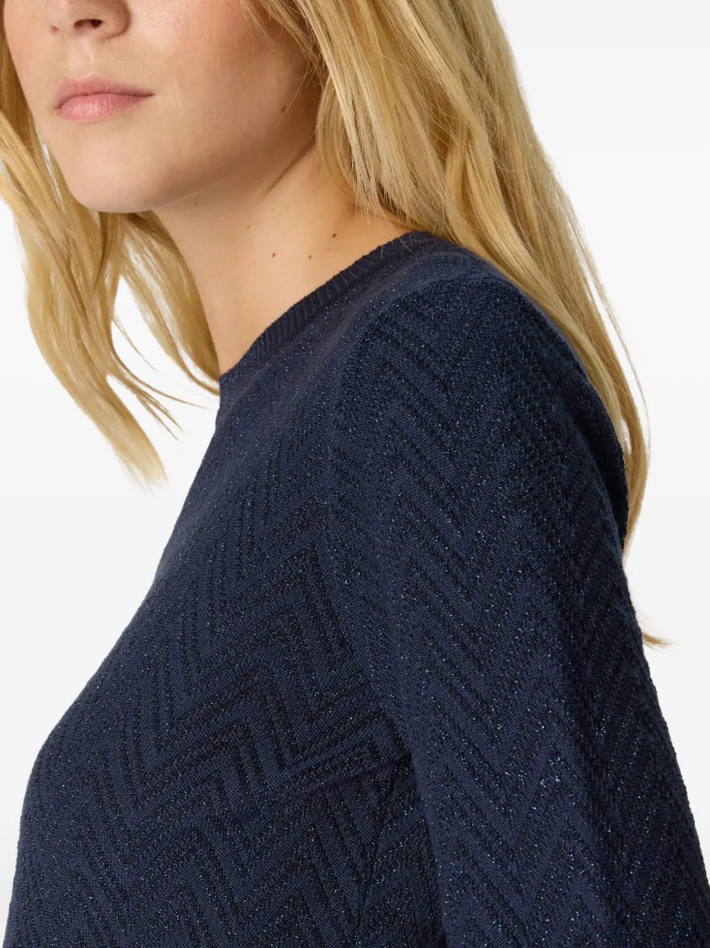 Missoni Trui met chevron patroon Blauw