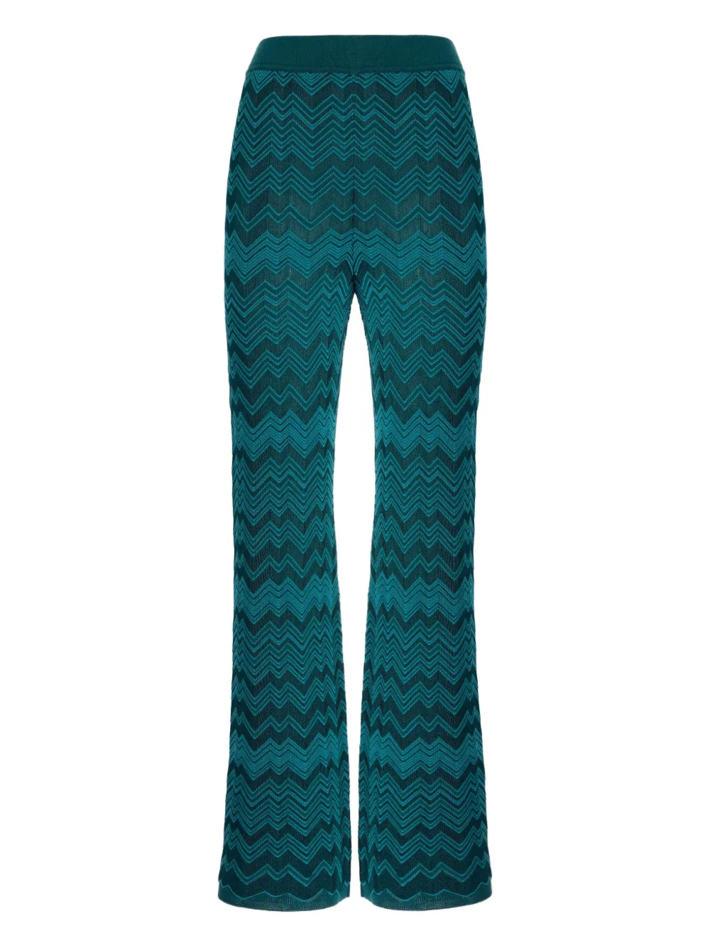 Missoni Gebreide broek met chevron-patroon Groen