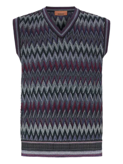 Missoni chevron-pattern V-neck sweater vest