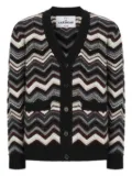 Missoni chevron-pattern pocket cardigan - Black