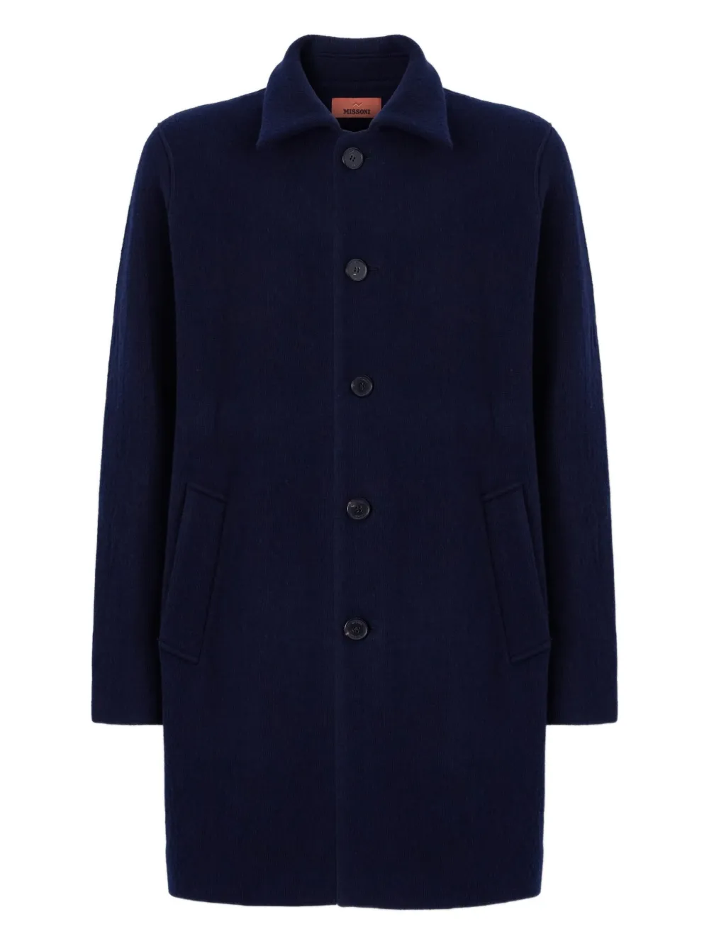 Missoni herringbone wool coat Blauw