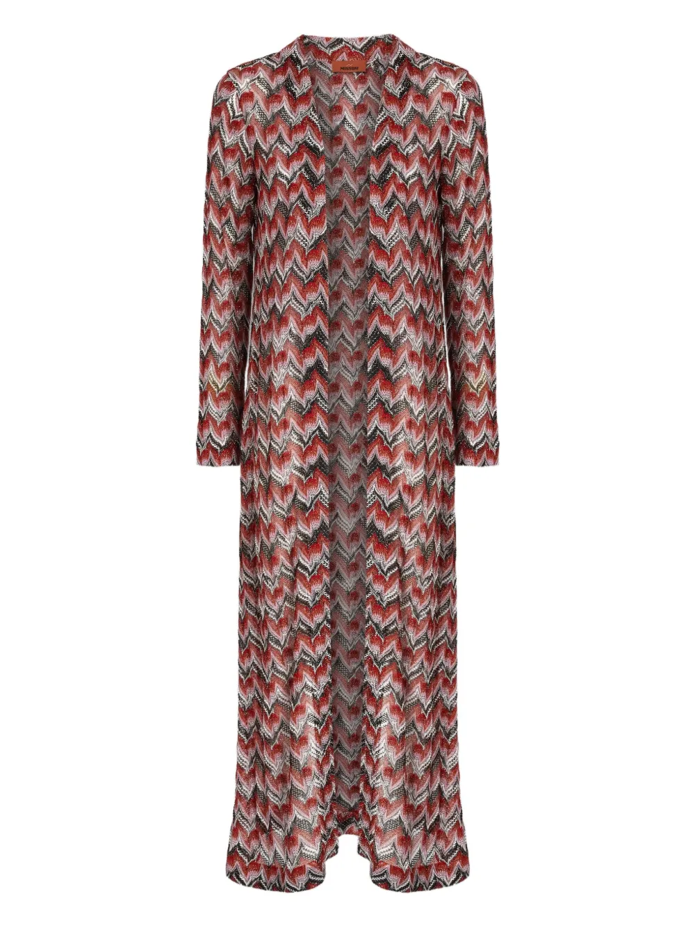 Missoni Chevron-pattern Maxi Cardigan In Multi