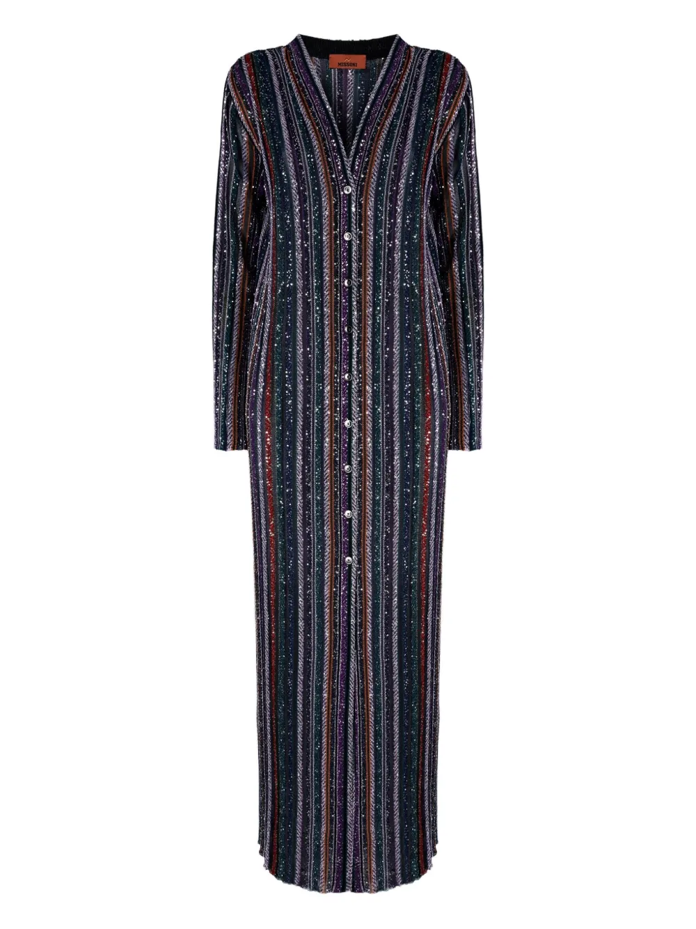 Missoni Gestreept vest verfraaid met pailletten Blauw