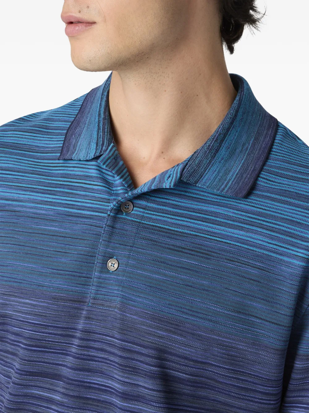 Missoni ombre striped polo shirt Blauw