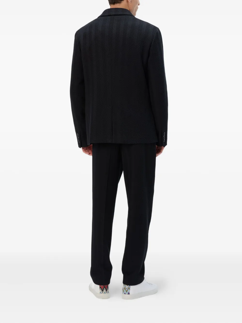 Missoni Broek met visgraatpatroon Zwart