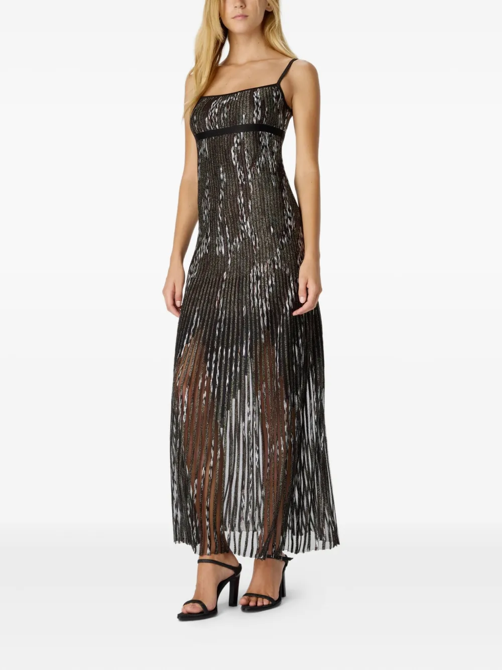 Missoni metallic-threading maxi dress - Zwart