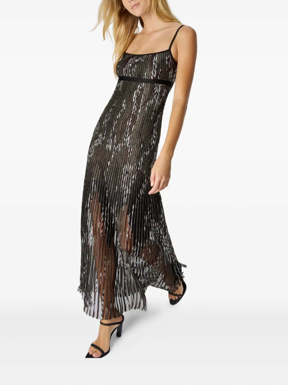 Missoni Metallic maxi-jurk Zwart