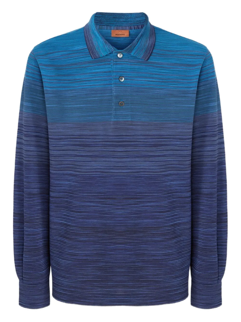 Missoni ombre-effect polo shirt - ブルー Missoni ombre-effect polo shirt - ブルー