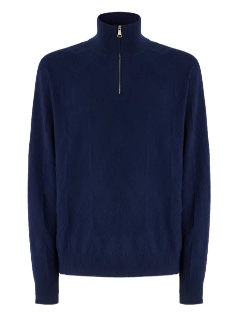 Missoni herringbone half-zip sweater