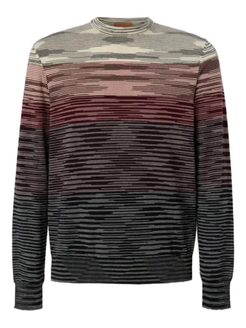 Missoni suéter con cuello redondo y rayas estampadas