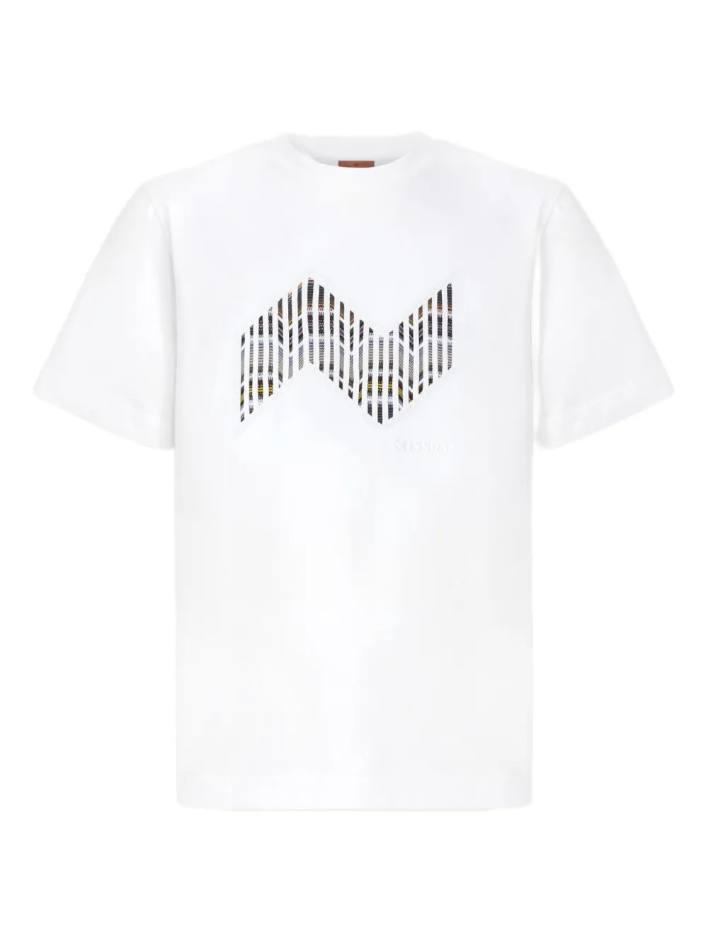 Missoni zig-zag pattern logo-embroidered T-shirt - ホワイト Missoni zig-zag pattern logo-embroidered T-shirt - ホワイト