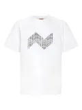 Missoni zig-zag pattern logo-embroidered T-shirt - White