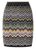 Missoni zigzag-pattern mini skirt - Black
