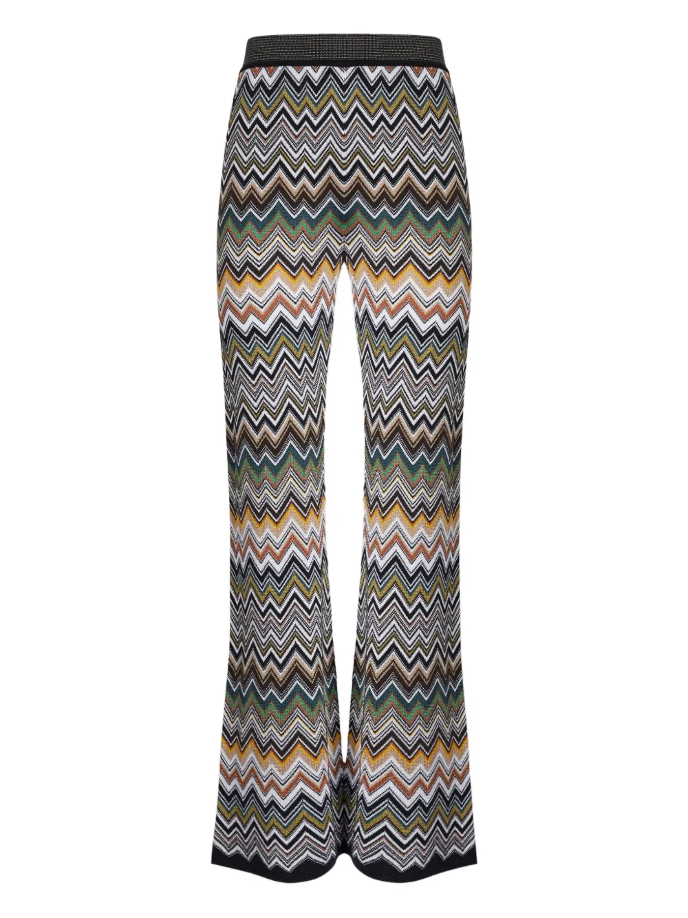 Missoni Flared broek met chevron patroon Wit
