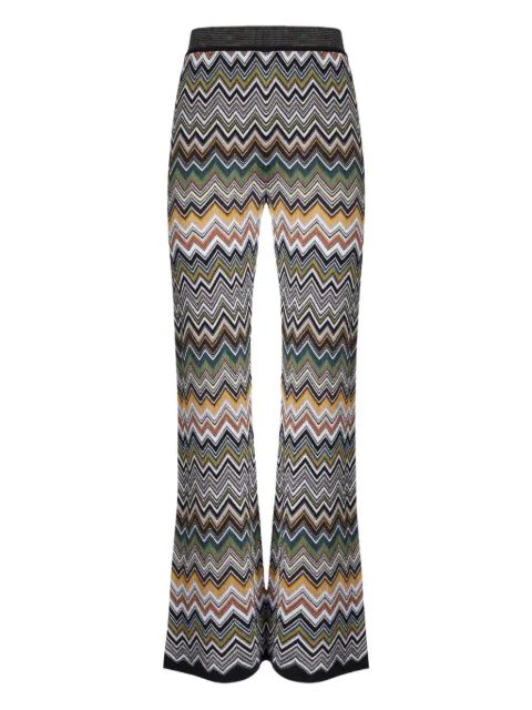 Missoni chevron-pattern flared trousers
