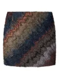 Missoni textured striped mini skirt - Blue