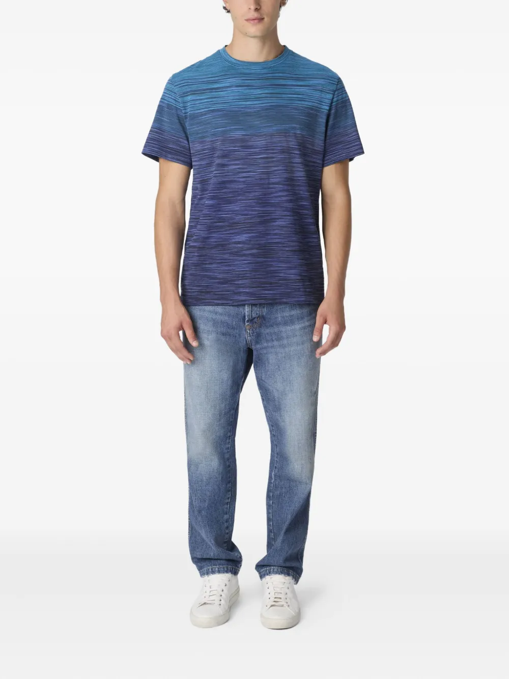 Missoni ombre striped t-shirt - Blauw