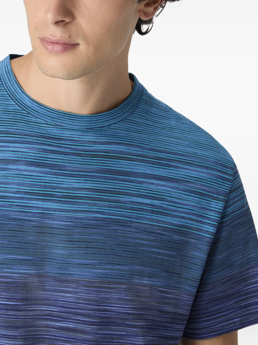 Missoni ombre striped t-shirt Blauw