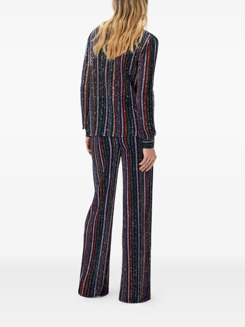 Missoni Sequin-striped Blouse In Multi