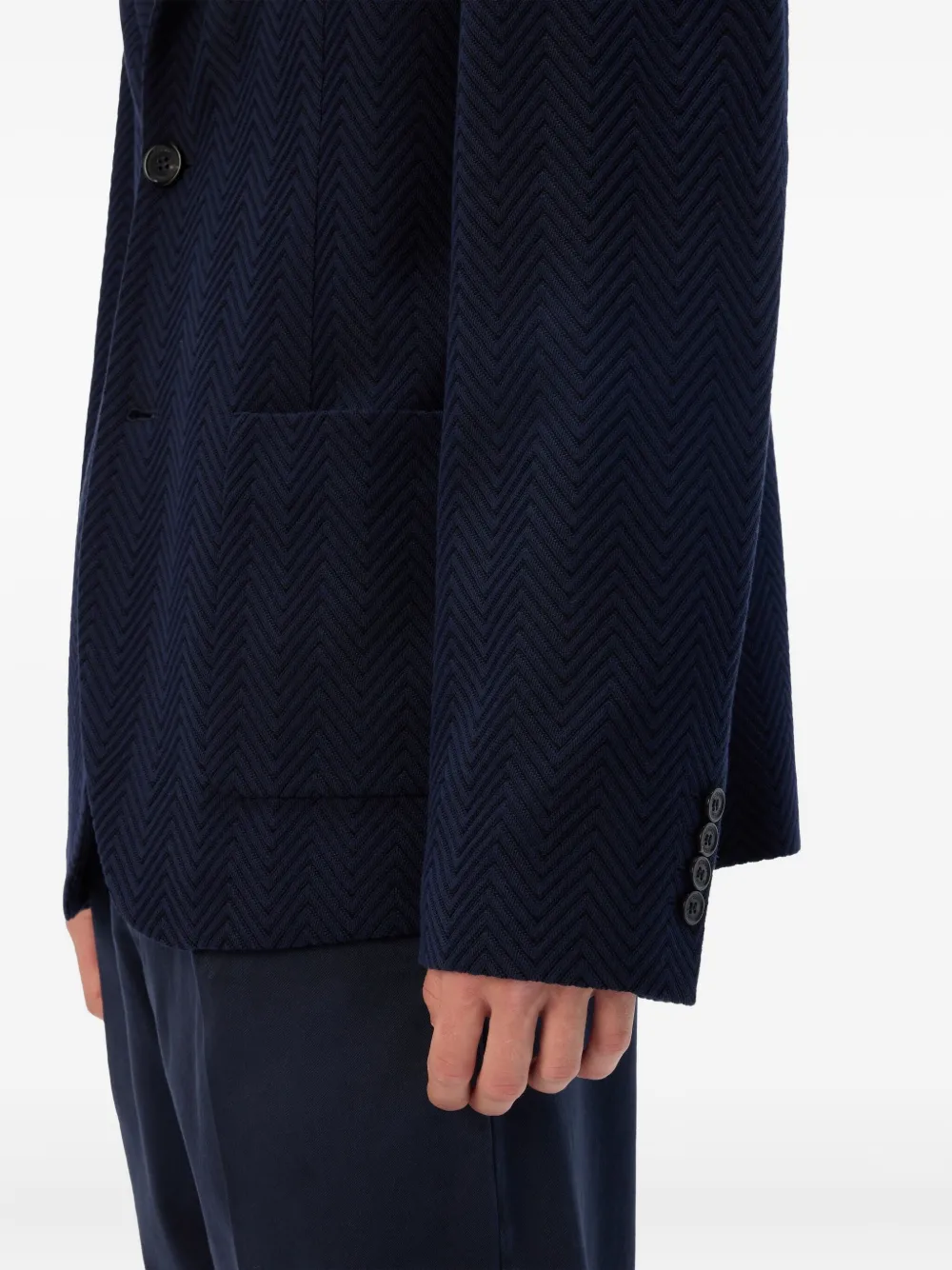 Missoni Blazer met visgraatpatroonn Blauw