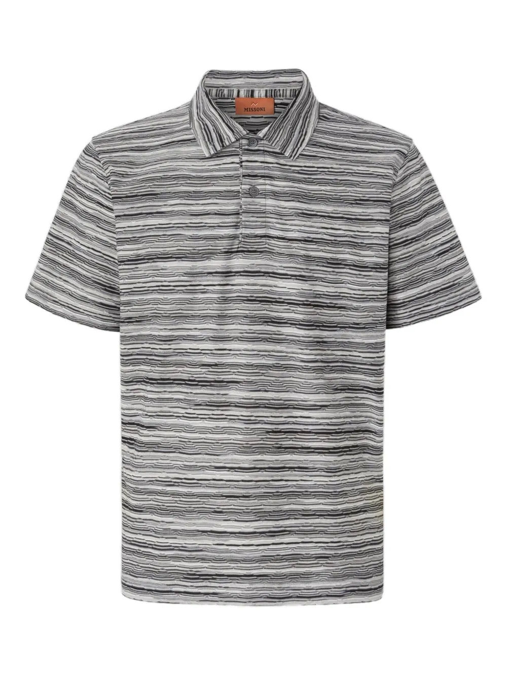 Missoni striped polo shirt - グレー Missoni striped polo shirt - グレー