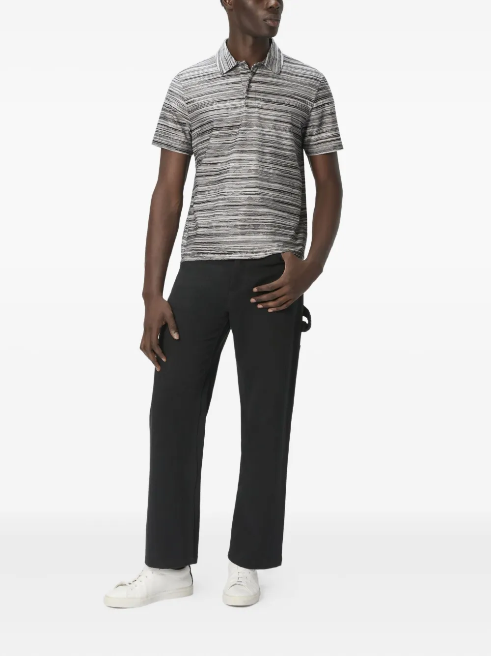 Missoni Gestreept poloshirt Grijs