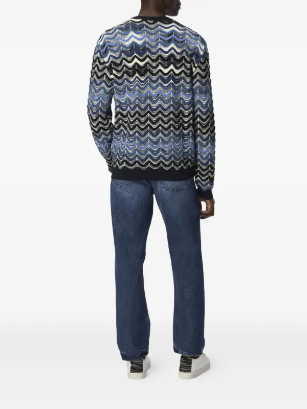 Missoni chevron-pattern Knitwear Sweater | Blue | FARFETCH