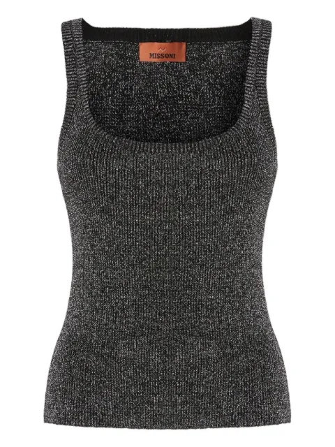 Missoni scoop-neck metallic-effect tank top