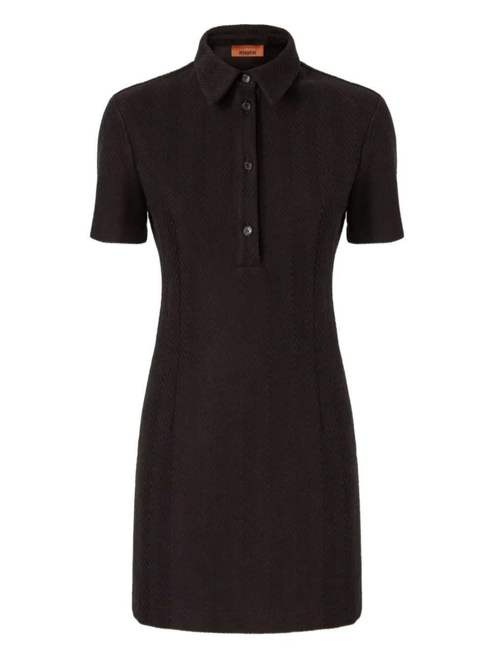 Missoni zigzag-pattern mini dress Zwart